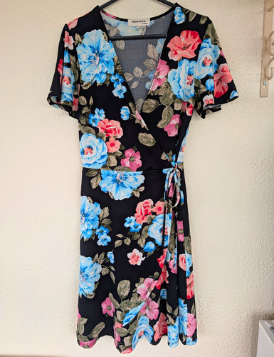 Monteau floral wrap midi - monteau,