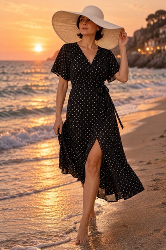 Whistles black polka dot - black,