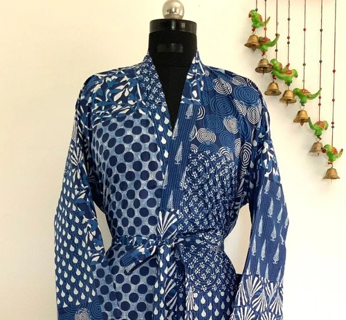 Blue indigo unisex 100 cotton - blue,