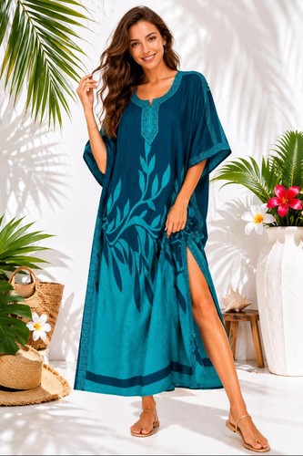 Kaftan tunic dress beach cover - tunic,
