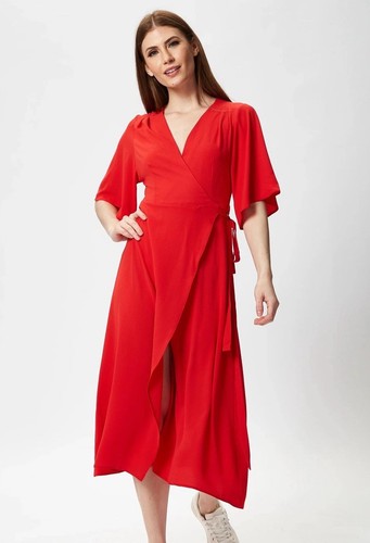 Liquorish red midi - midi, wrap