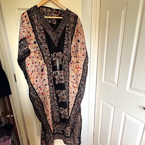Women black beige elephant - black,