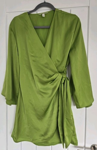 Bnwot green silky kimono - green,