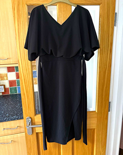 Boohoo black neck kimono - boohoo, v-neck