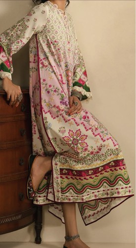 Women pink floral - pink, kaftan