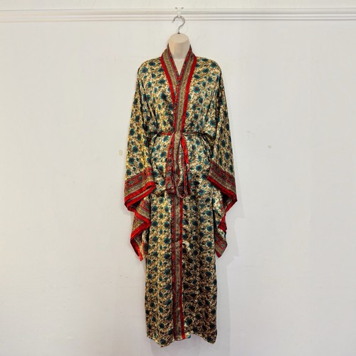 Long boho kimono robe - kimono, •