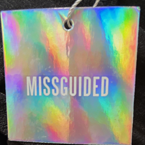 Missguided black slinky neck - missguided, v-neck