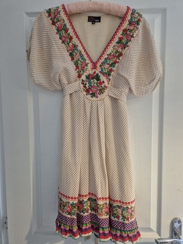 Vintage yumi silk dress with - vintage,