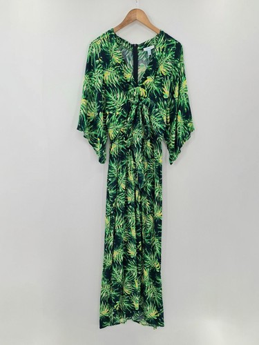 Blue vanilla green palm leaf - green,