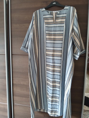 Ladies blue striped linen mix - ladies,