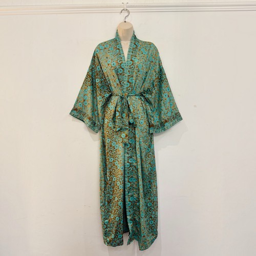 Long kimono robe teal - |, &