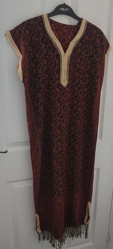 Kaftan orange rust with - rust,
