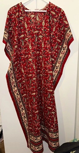 Ethnic red paisley cotton - ethnic,