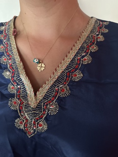 Kaftan dress navy blue - kaftan,