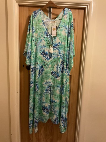 New kimono palm azure - , kimono-