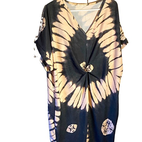 Womens black beige - tie, dye