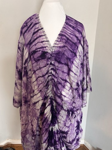 African adire silk bubu kaftan - adire,