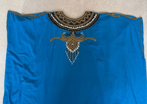 Embroidery loose fit kaftan - embroidery,