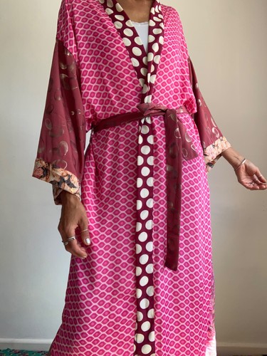 Patchwork kimono robe coleful - kimono,