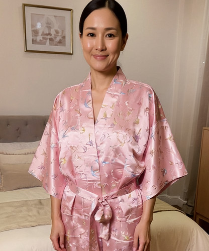 Kimono dressing gown silky - gown,