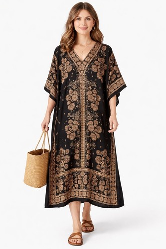 Kaftan tunic dress free size - dress,
